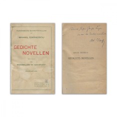 M. Eminescu, Gedichte - Novellen, a doua ediție, 1923, cu dedicația traducătorului