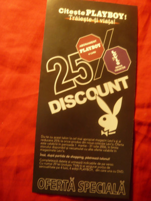 Reclama si Talon Discount - Revista PlayBoy 2006 foto