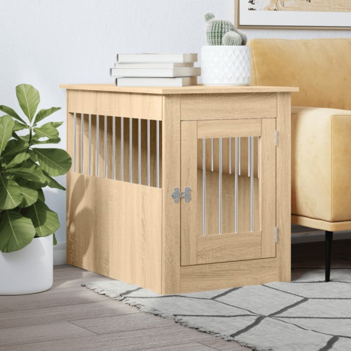 Gossi lada pentru caini, stejar sonoma, 55x80x68 cm, lemn compozit