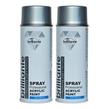 Cumpara ieftin Pachet 2 x Vopsea spray Brilliante RAL 900 Aluminiu White 400 ml
