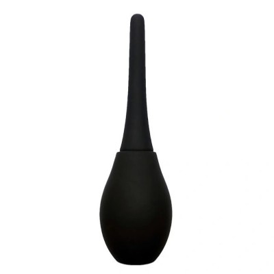 Irigator Anal Classic Enema Bulb, Silicon, Negru, 23.5 cm, Mokko Toys, Simply Fun foto