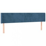 Cumpara ieftin Tablie pat cu aripioare albastru inchis 183x16x78/88 cm catifea