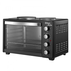 Cuptor electric cu plita Zilan ZLN-2935, Negru capacitate mare 45 Litri, 1600W, Timer, Gratar, Tava inclusa, foto