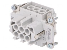 Conector HDC Mamă 500V 16A 6 PIN 6 PE 0.5-2.5mm&sup2;