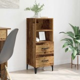 vidaXL Bufet cu sertar Lemn vechi 34 x 34.5 x 90 cm Lemn compozit