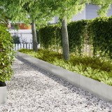 Borduri Gazon vidaXL, 50 buc, 100x0.5x30cm, Oțel Inoxidabil, Argintiu, Margini Grădină, Decor Exterior
