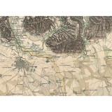 Harta Romaniei Meridionale &ndash; Ploiesti si imprej., 1864, 50x70cm, reproducere