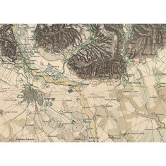 Harta Romaniei Meridionale &ndash; Ploiesti si imprej., 1864, 50x70cm, reproducere