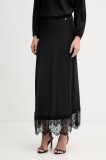 Pedro del Hierro fustă culoarea negru, midi, evazați, 7592146
