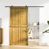 VidaXL Ușă de hambar CORONA 100x210 cm din lemn masiv de pin