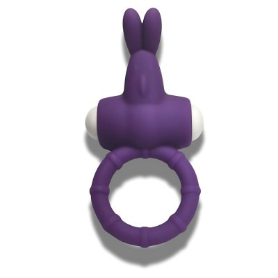 Inel Vibrator Penis Iepuras, cu Vibratie Puternica, Material Sigur, Fara BPA, Rezistent la Apa, Imbunatateste Performanta Sexuala, Stimuleaza Clitoris foto