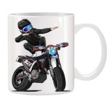 Cana alba personalizata Motociclist, INOVATIX&reg;. 330ml