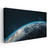 Tablou vedere din spatiu a Pamantului 1774 Tablou canvas pe panza CU RAMA 70x140 cm