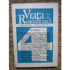 REVISTA VIATA ROMANEASCA APRILIE 1991 Nr. 4