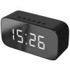 Boxa Bluetooth Setty Mirror GB-200 cu Ceas Alarma, Neagra, Portabila