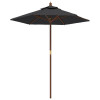 Umbrela de soare de gradina stalp din lemn, negru, 196x231 cm GartenMobel Dekor, vidaXL