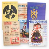 8 afișe ale unor evenimente culturale din arhiva lui Geo Dumitrescu