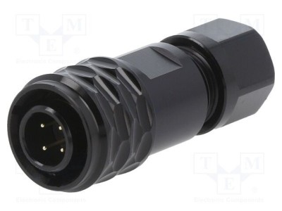 Mufă SA8 tată WEIPU PIN: 4 IP67 4&amp;divide;5mm 3A lipire pe cablu 30V foto