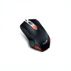 Mouse optic Genius X-G200 cu fir USB, Negru/Rosu foto