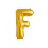 Balon Folie Litera F Auriu - 40 cm