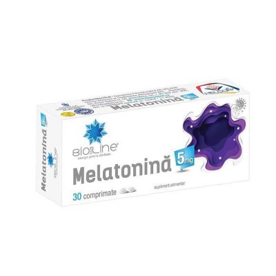 Melatonina 5 miligrame 30 comprimate BioSunLine Helcor foto