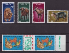 95-BENIN 1976+1979-ANIMALE - serie de 4 timbre nestampilate si streif Pfilex,MNH