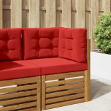 vidaXL Perna pentru canapea de exterior 3 pcs Roșu Poliester 900767