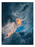 Tablou Canvas cu Apus de Soare și Nori, , Multicolor, 26 x 39 cm, CMCLASS