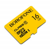 Card microSDHC 16 Gb clasa 10, Borofone, viteza citire si scriere 85 10 MBs