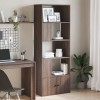 Gossi biblioteca, stejar maro, 70x36x189 cm, lemn prelucrat