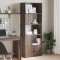 Gossi biblioteca, stejar maro, 70x36x189 cm, lemn prelucrat