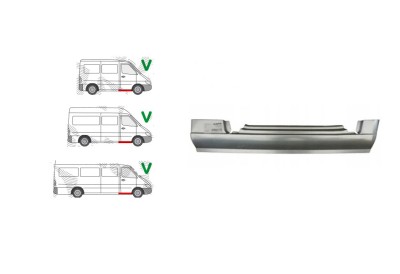 Prag Volkswagen Lt Ii, 05.1996-12.2005; Mercedes Sprinter 1995-2007; Sprinter/Classic 208-416, 01.2003-, montare fata, dreapta, galvanizat, RapidAuto foto