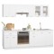 Set dulapuri de bucatarie, Lyon, 8 piese, alb, PAL
