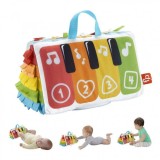 Fisher Price Kick&amp;Play Pian Moale Bebe, Jucarie Muzicala Interactiva, Lumini si Sunete, Portabil
