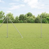vidaXL Gard de c&acirc;mp 1,6 x 25 m din oțel galvanizat
