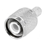 Conector TNC mufă tată drept pentru cablu RG59, tip crimpat