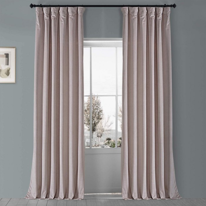 Draperie din catifea cu rejansa din bumbac tip fagure, Madison, 150x240 cm, densitate 700 g/ml, Faux Fur, 1 buc