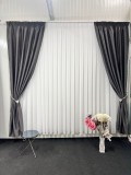 Draperie Blackout Gri Inchis Textura In, Intunecare 90%, Sina/Galerie, Personalizata