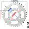 Pinion spate ATV 110cc, 34 dinti, 420 - 34T