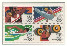 Statele Unite 1983 Mi 1622/25 A block MNH - JO de vara 1984, Los Angeles (I)