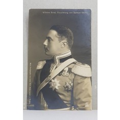 MARELE DUCE WILHELM ERNST von SACHSEN - WEIMAR , CARTE POSTALA ILUSTRATA , MONOCROMA, NECIRCULATA , PERIOADA INTERBELICA