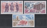 Franta 1971 - Istoria Frantei, 3 Serii, MNH, Nestampilat