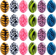 Set de 24 oua pentru Paste Joyin, plastic, multicolor, 6 x 4 cm