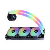 Cumpara ieftin Cooler Procesor 1stPlayer MOTHRA MT 360 INFINITE SPACE ARGB, Black, compatibil AMD/Intel