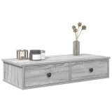 VidaXL Raft de perete cu sertare Gri Sonoma 80x31x17 cm Lemn prelucrat