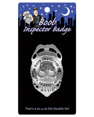Cadou haios Insigna Boob Inspector Badge foto