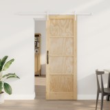 Ușa glisantă vidaXL cu set de accesorii 73.5x198.5 cm din lemn solid de pin