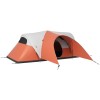 Cort camping, 5-6 persoane, impermeabil, cu copertina, ferestre, geanta, portocaliu, 550x300x198 cm, ART