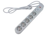 Prelungitor cu protecție la supratensiune - 5 prize 10A