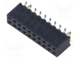 Conector şiruri pini mamă 20 PIN 2mm gold flash THT SAMTEC